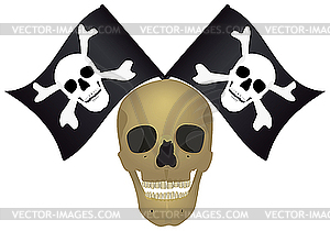 300x210 Skull With The Crossed Flags