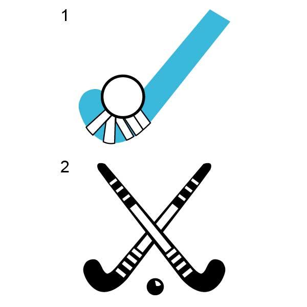 600x600 Crossed Field Hockey Sticks Clipart