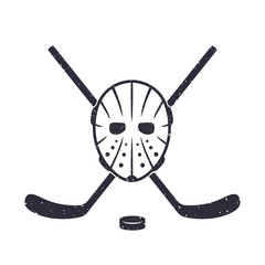 240x240 Crossed Hockey Sticks, Vector Illustration