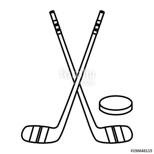 500x500 Hockey Sticks Crossed And Puck Sport Stock Image And Royalty Free