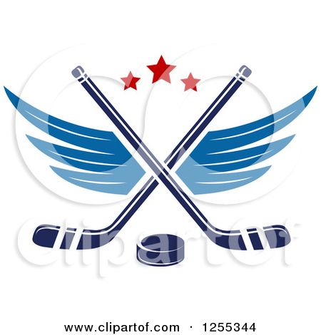 450x470 Hockey Vector Format And Winged Crossed Hockey Sticks