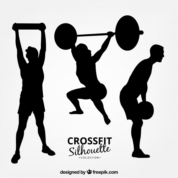 626x626 Crossfit Silhouette Collection Vector Free Download