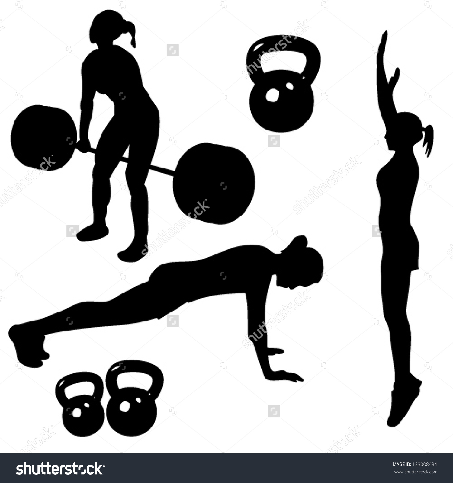 1500x1600 Crossfit Woman Clipart Silhouette