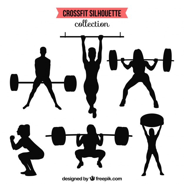 626x626 Silhouettes Collection Of People Doing Crossfit Vector Free Download