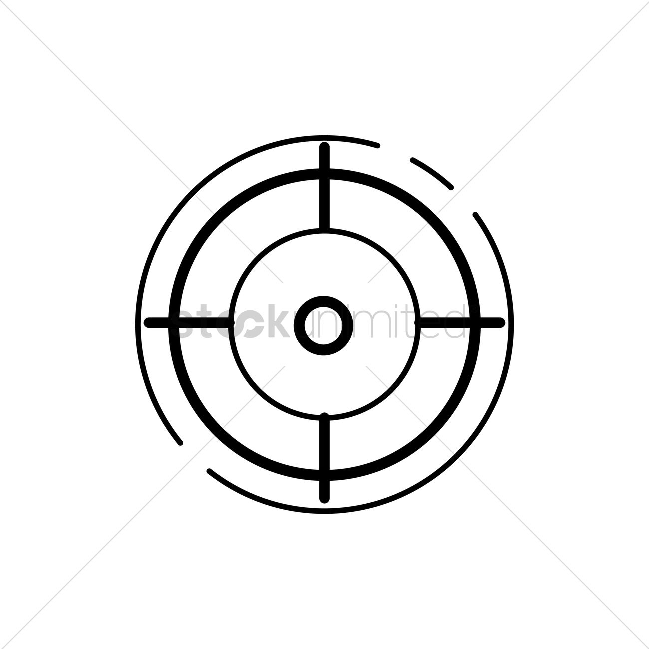 1300x1300 Crosshair Vector Image