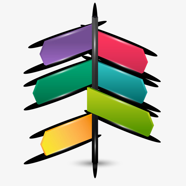 650x651 Crossroads Business Cards Color Information Map Vector Material