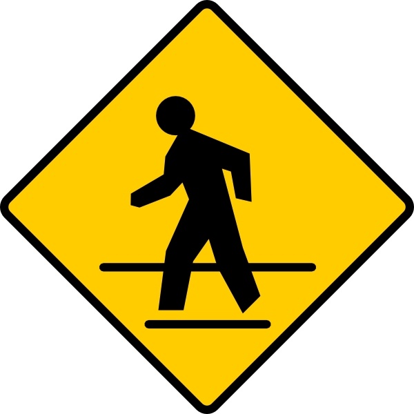 600x600 Us Crosswalk Sign Clip Art Free Vector In Open Office Drawing Svg