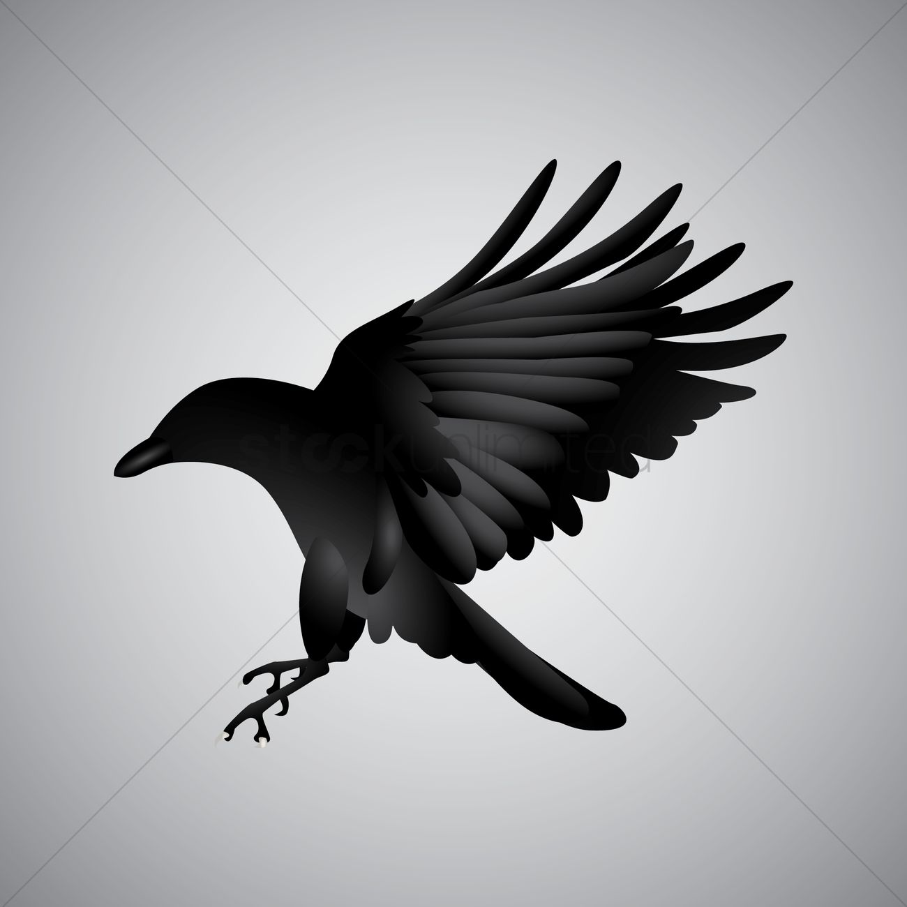 1300x1300 Free Crow Vector Image
