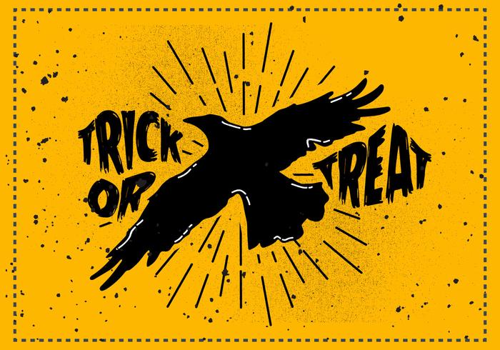 700x490 Free Scary Halloween Crow Vector