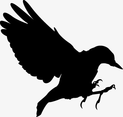 412x390 Black Crow, Black Vector, Vector, Swoop Png And Vector For Free