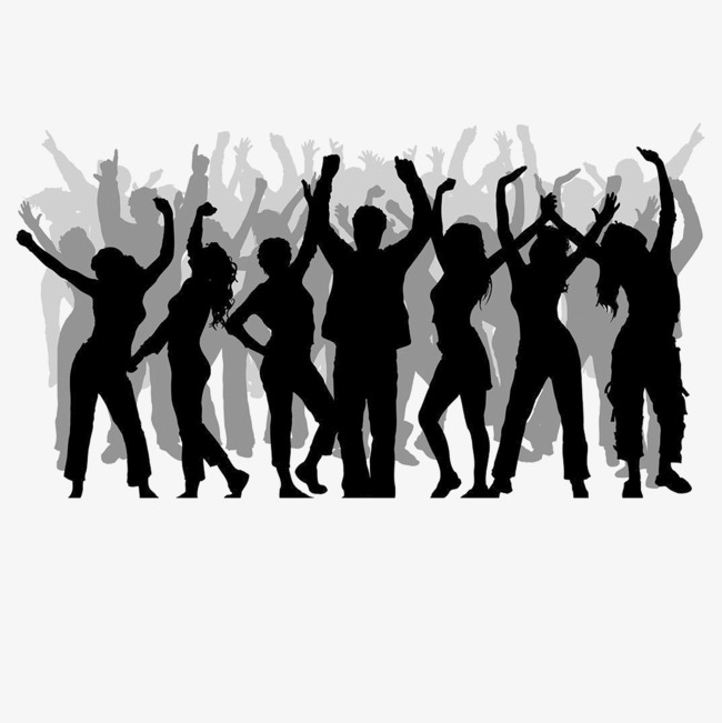 650x651 Crowds Of People Silhouette, People Vector, Silhouette Vector