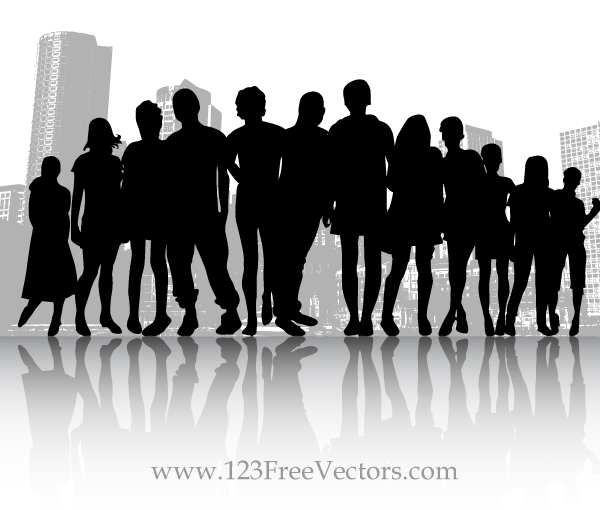 600x510 Free Free Vector Crowd People In The City Psd Files, Vectors