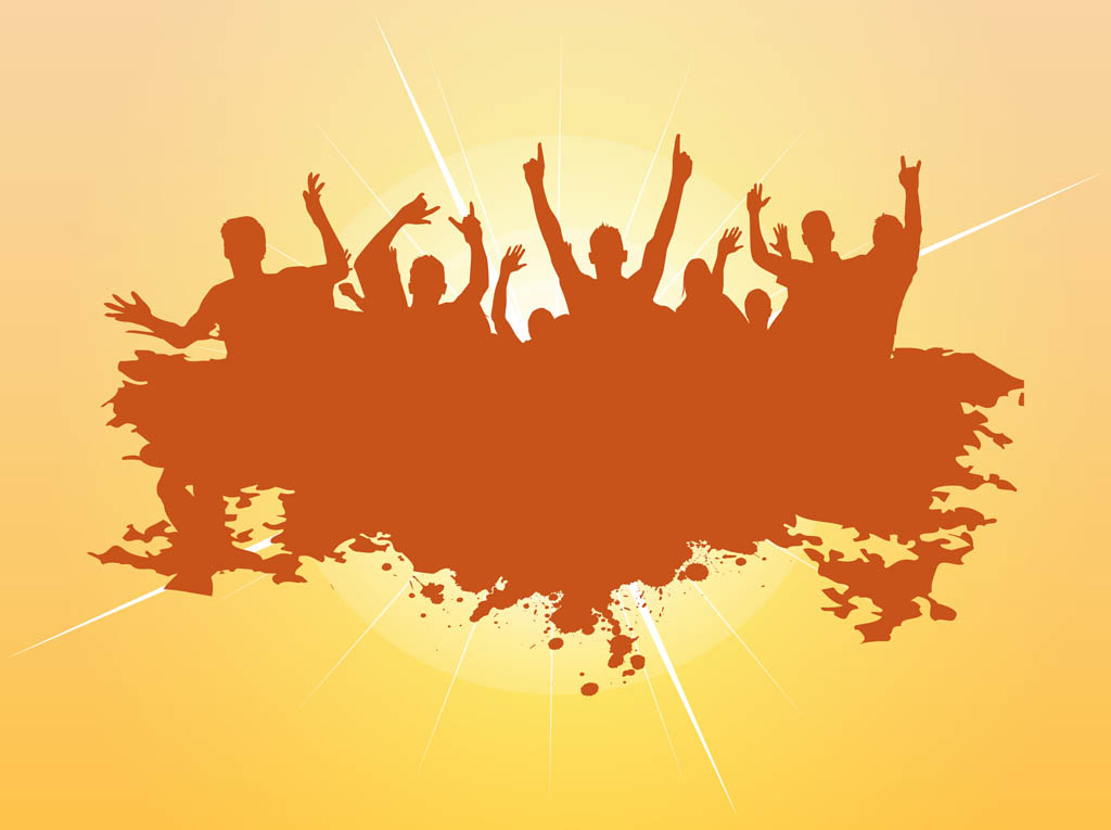 1024x765 Dancing Vector Crowd Vector Art Amp Graphics