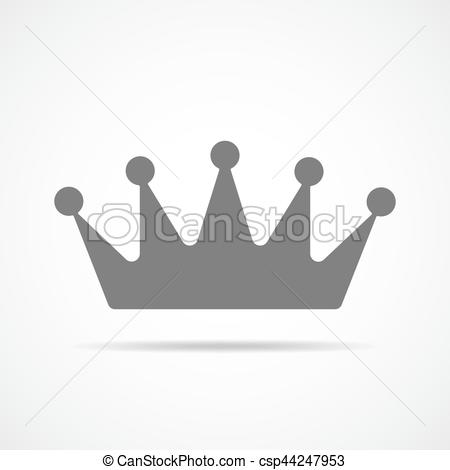 450x470 Gray Crown Icon. Vector Illustration. Gray Crown Icon. Crown