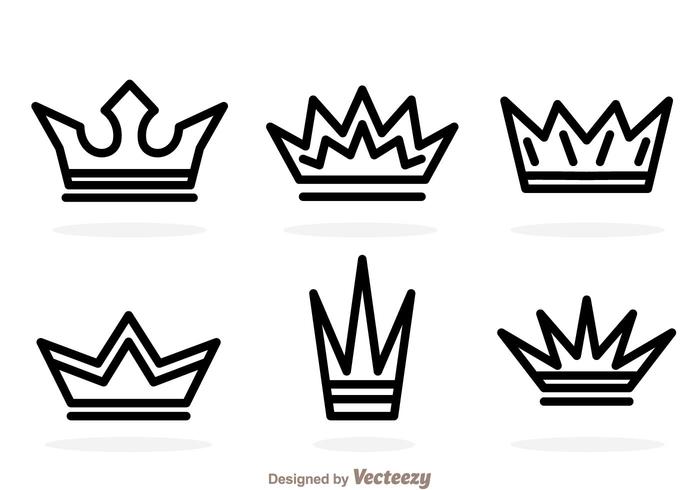 700x490 Outline Crown Logo Vectors