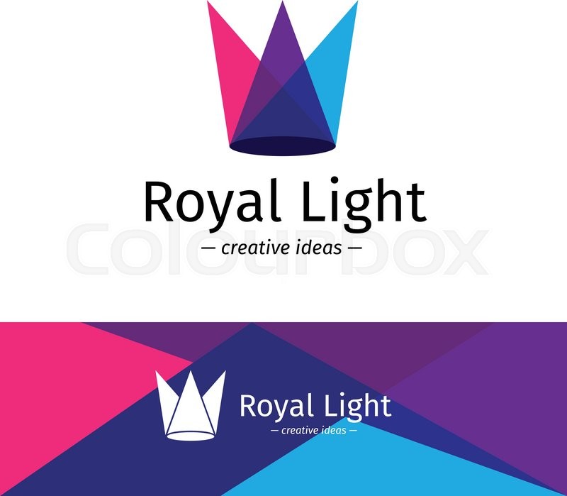 800x699 Vector Trendy Minimalistic Three Color Light Rays Logotype