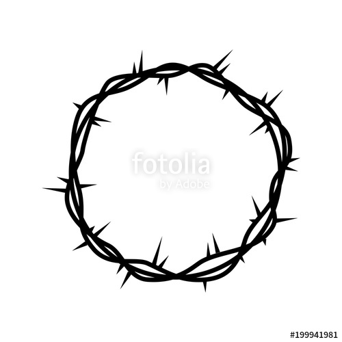 500x500 Crown Of Thorns Jesuschrist Vector Illustration Design Stock