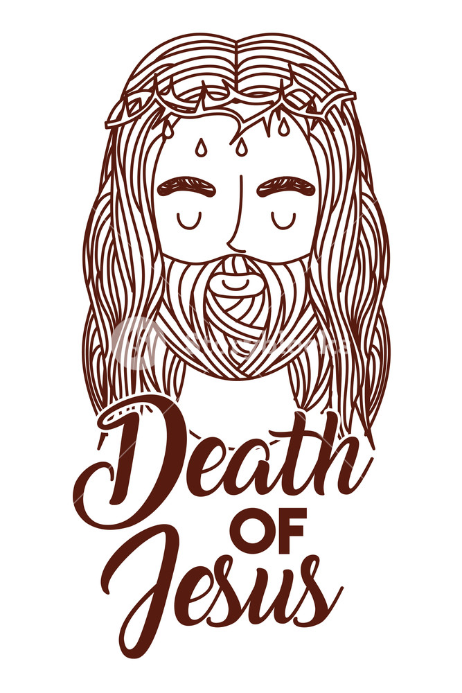 667x1000 Death Of Jesus With Crown Of Thorns Vector Illustration Royalty