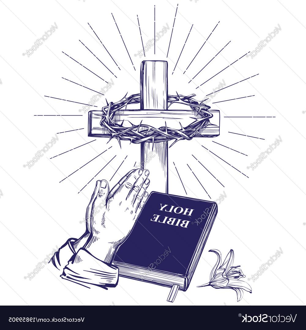 1000x1080 Best Hd Praying Hands Bible Gospel Crown Of Thorns Vector Photos