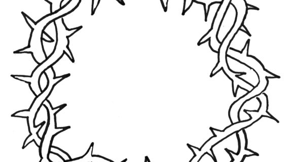 570x320 Crown Of Thorns Drawing Crown Of Thorns. Vector Drawing Stock