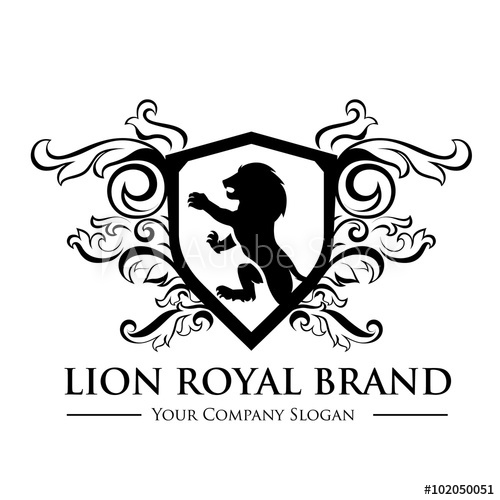 500x500 King Royal,crest Logo,lion Logo,king Logo,crown Logo,vector Logo