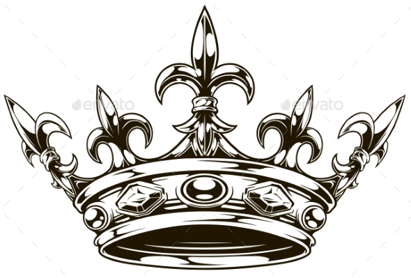590x399 Graphic Black And White King Crown Vector By Gb Art Graphicriver