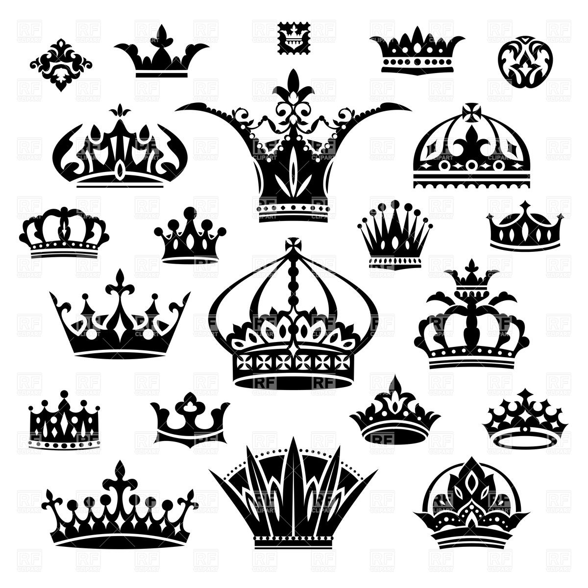 1200x1200 Crown Silhouettes Vector Image Vector Artwork Of Silhouettes