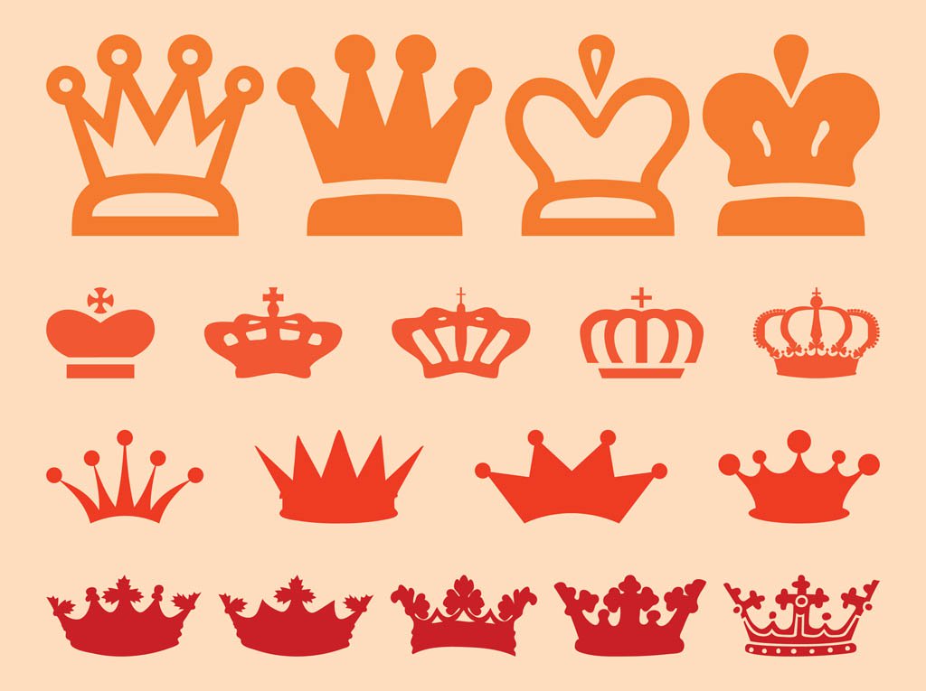 1024x765 Crown Graphics Set Vector Art Amp Graphics