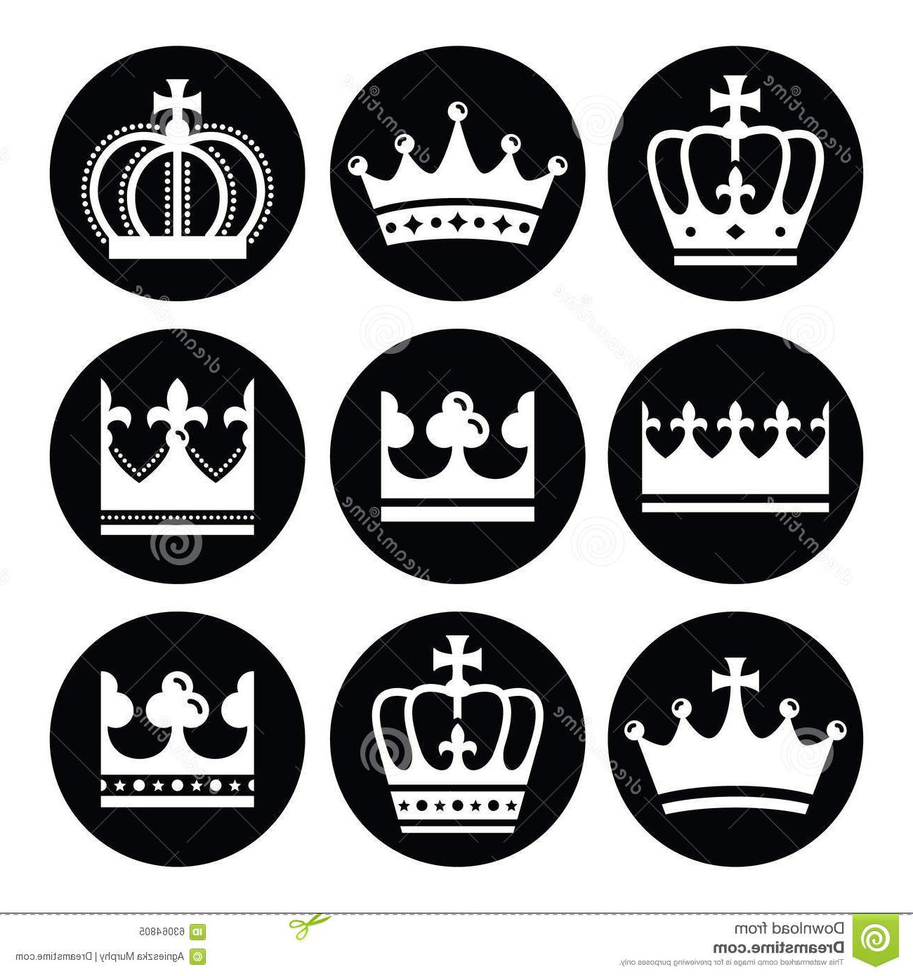 1300x1390 Hd Black And White King Crown Vector Cdr Free Vector Art, Images