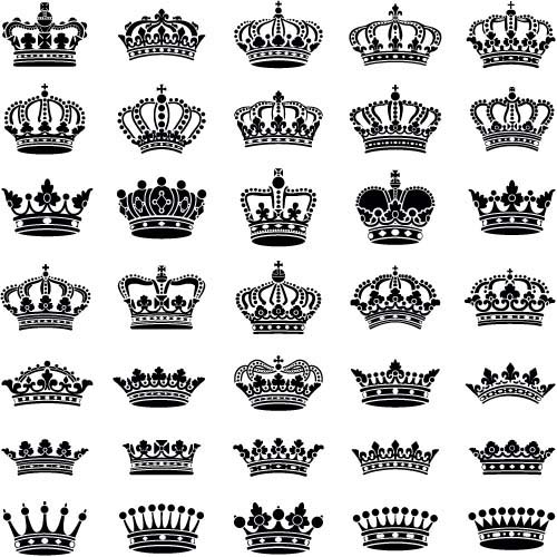 500x500 Crown Ornaments Vector Material 04 Free Download