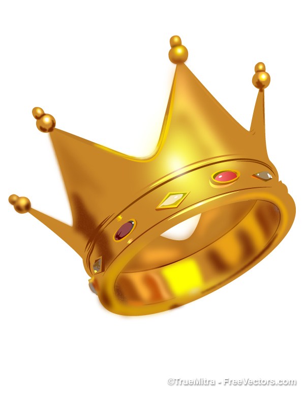 600x772 Download Free Golden Crown Vector Vector Illustration