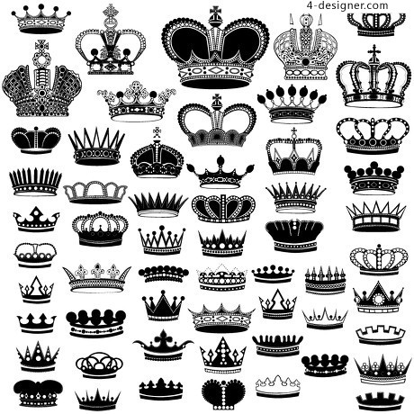460x460 4 Designer European Crown Vector Material