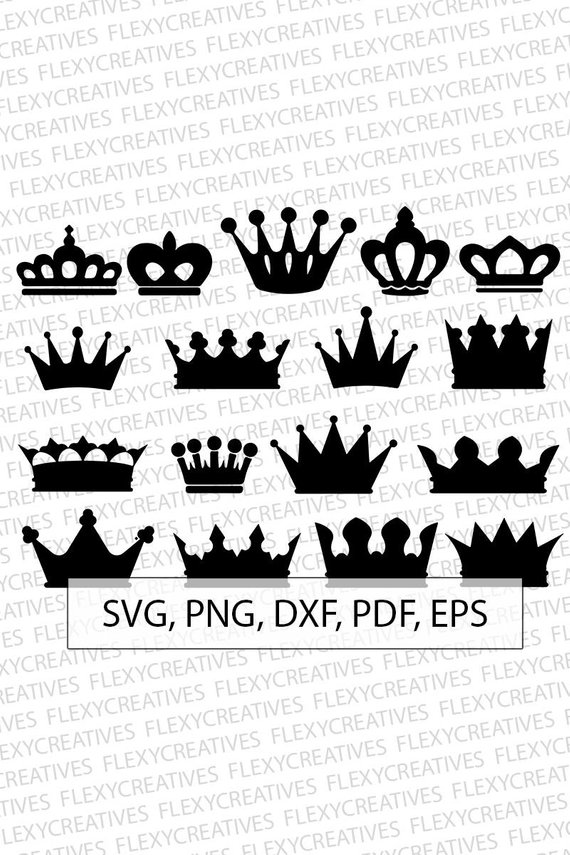 570x855 Crown Svg Queen Crown Vector Clipart Cut File Princess Etsy