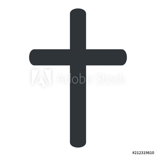 500x500 Crucifixion Vector Icon. Religion Christian Cross