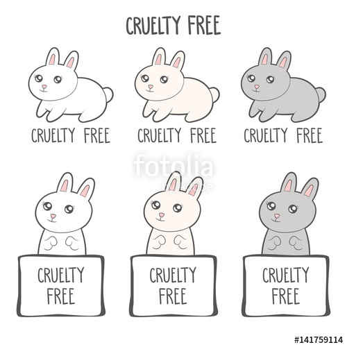 500x500 Cruelty Free Icon Design. No Animals Testing Sign Icon. Product