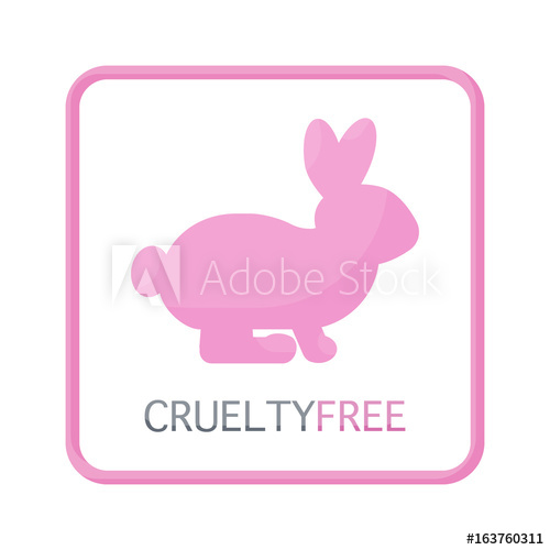 500x500 Cruelty Free Vector Flat Icon,