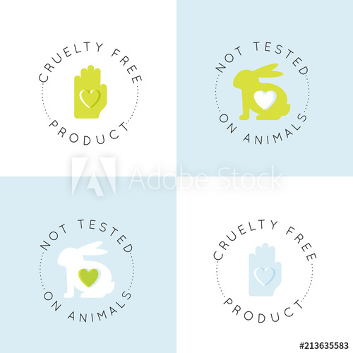 500x500 Vector Icon Style Illustration Logo Badge With Rabbit And Heart