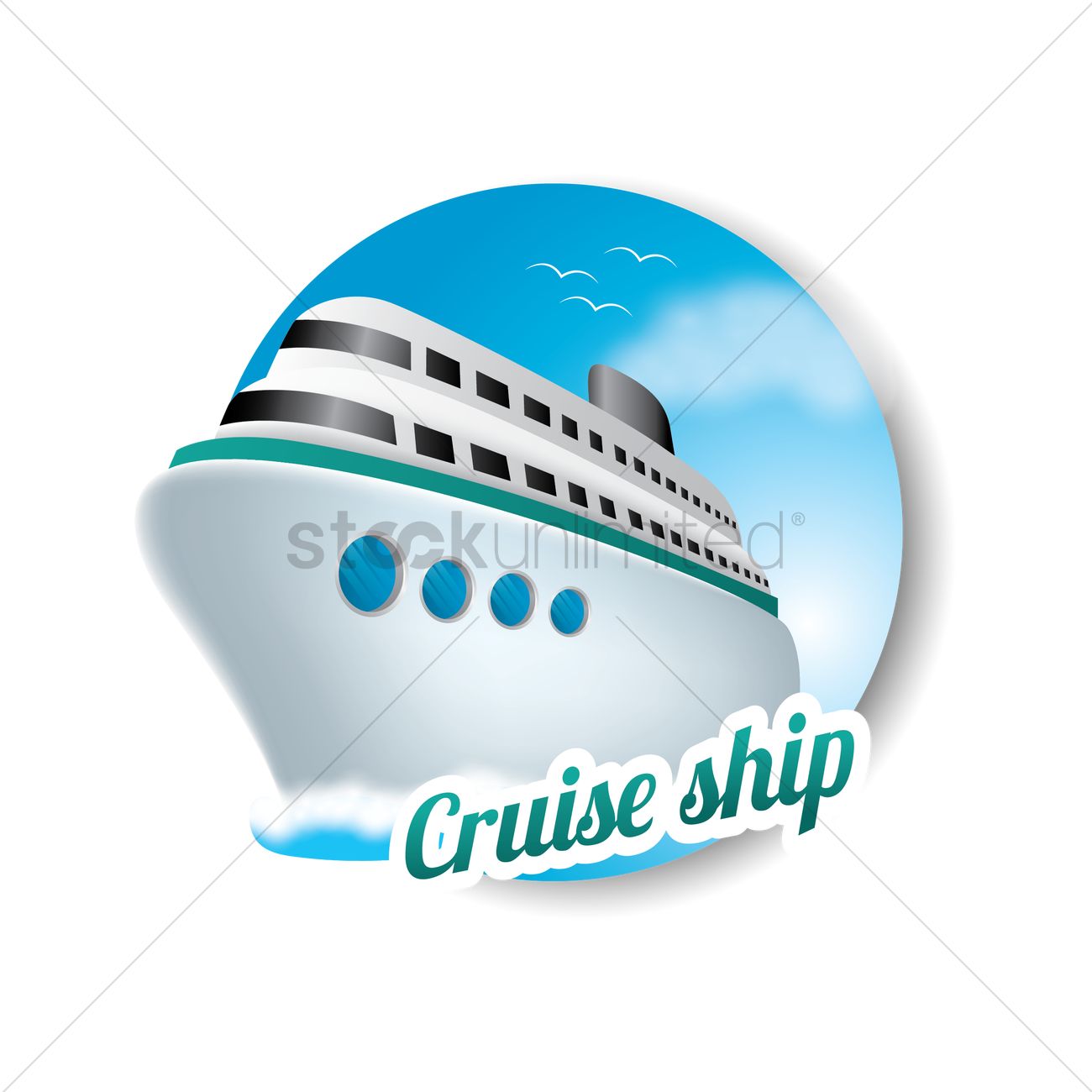 1300x1300 Cruise Ship Vector Image