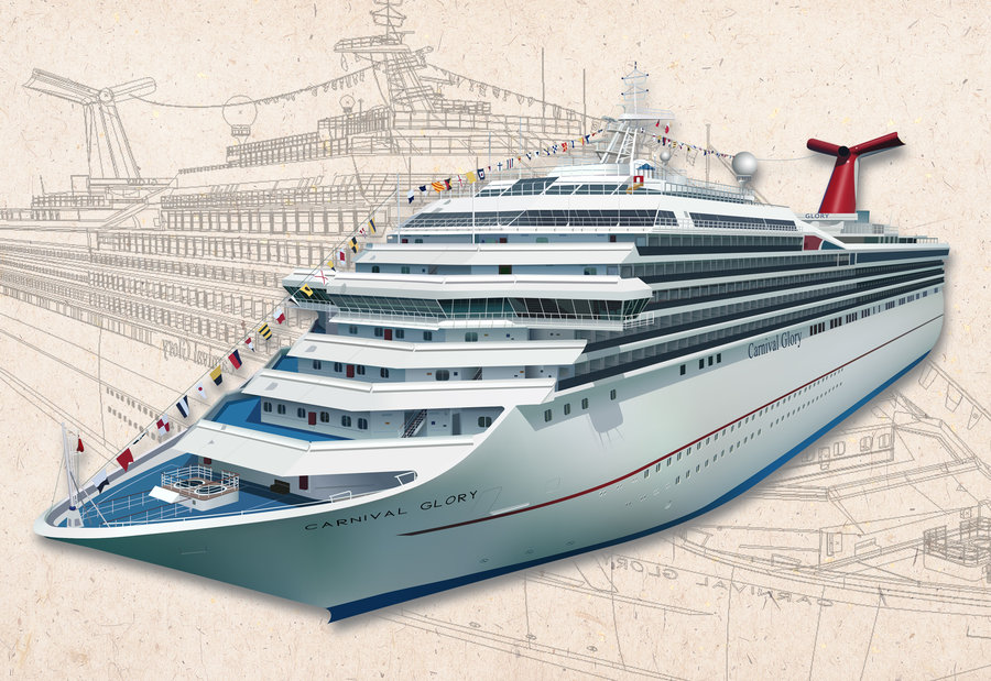 900x619 Carnival Cruise Vector Ship By Luigila