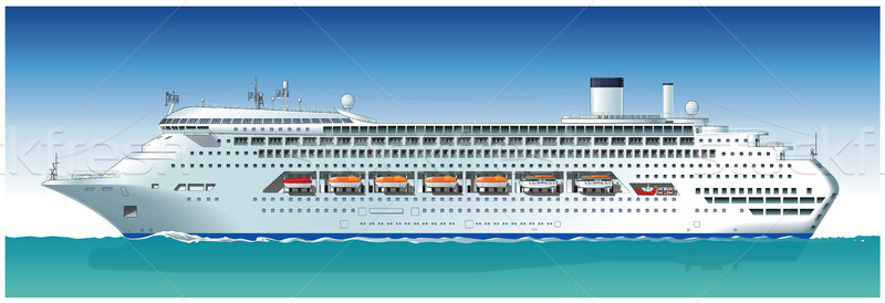 800x274 Vector Hi Detailed Cruise Ship Vector Illustration Mechanik