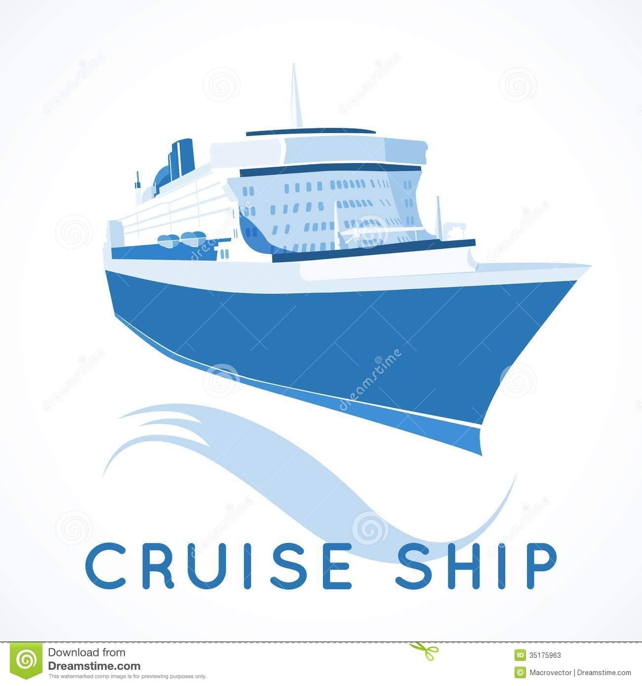1300x1390 Cruise Ship Label Stock Vector. Illustration Of Label