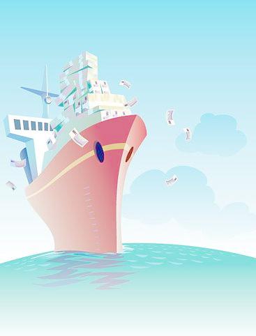 367x482 Commercial Illustration Ship Subject Vector Illustration Ship