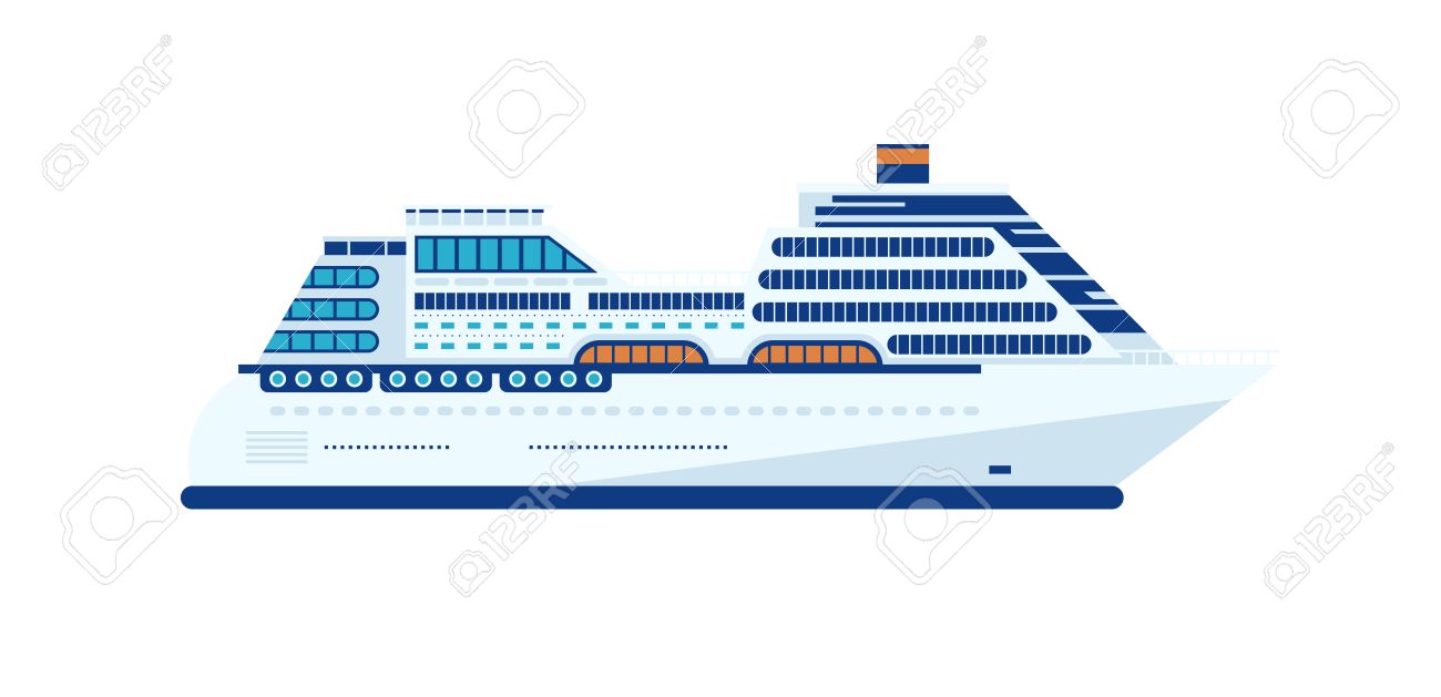 1300x629 Cruise Ship Clipart Vector