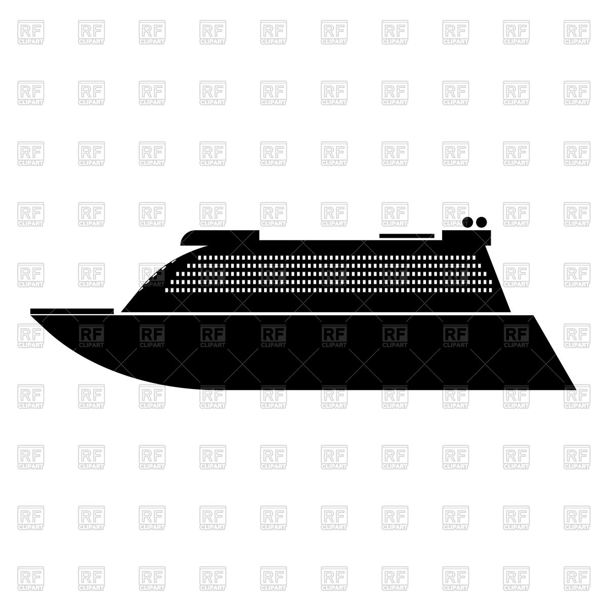 1200x1200 Transatlantic Cruise Liner Black Color Icon Vector Image Vector