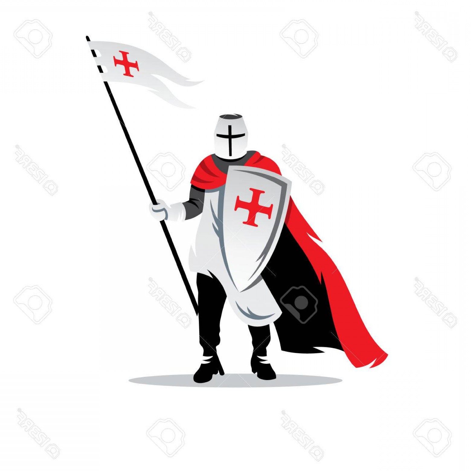 1560x1560 Photostock Vector Crusader Helmet With Spear And Shield Isolated