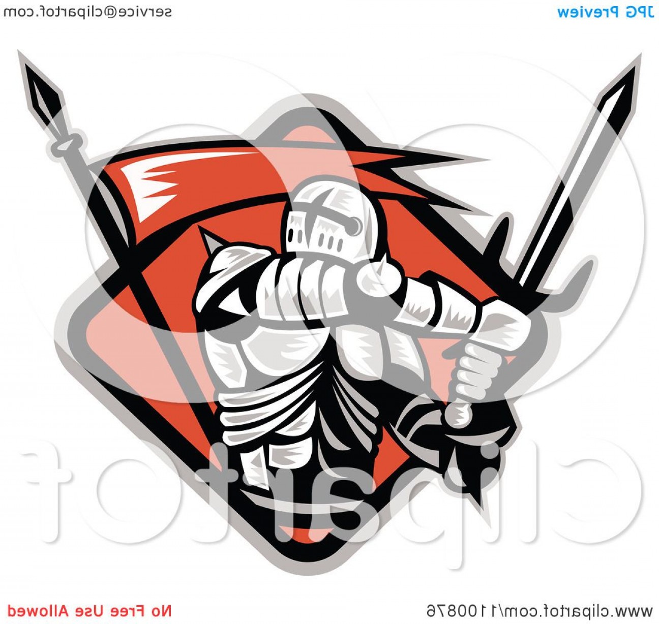 1296x1228 Retro Crusader Knight With A Sword And Red Flag In A Diamond