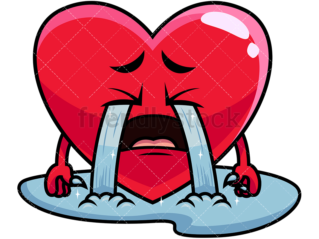 1067x800 Crying Out Loud Heart Emoji Cartoon Vector Clipart