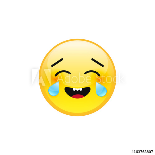 500x500 Vector Emoji Emoticon Smiling Laughing Face With Tears Of Joy