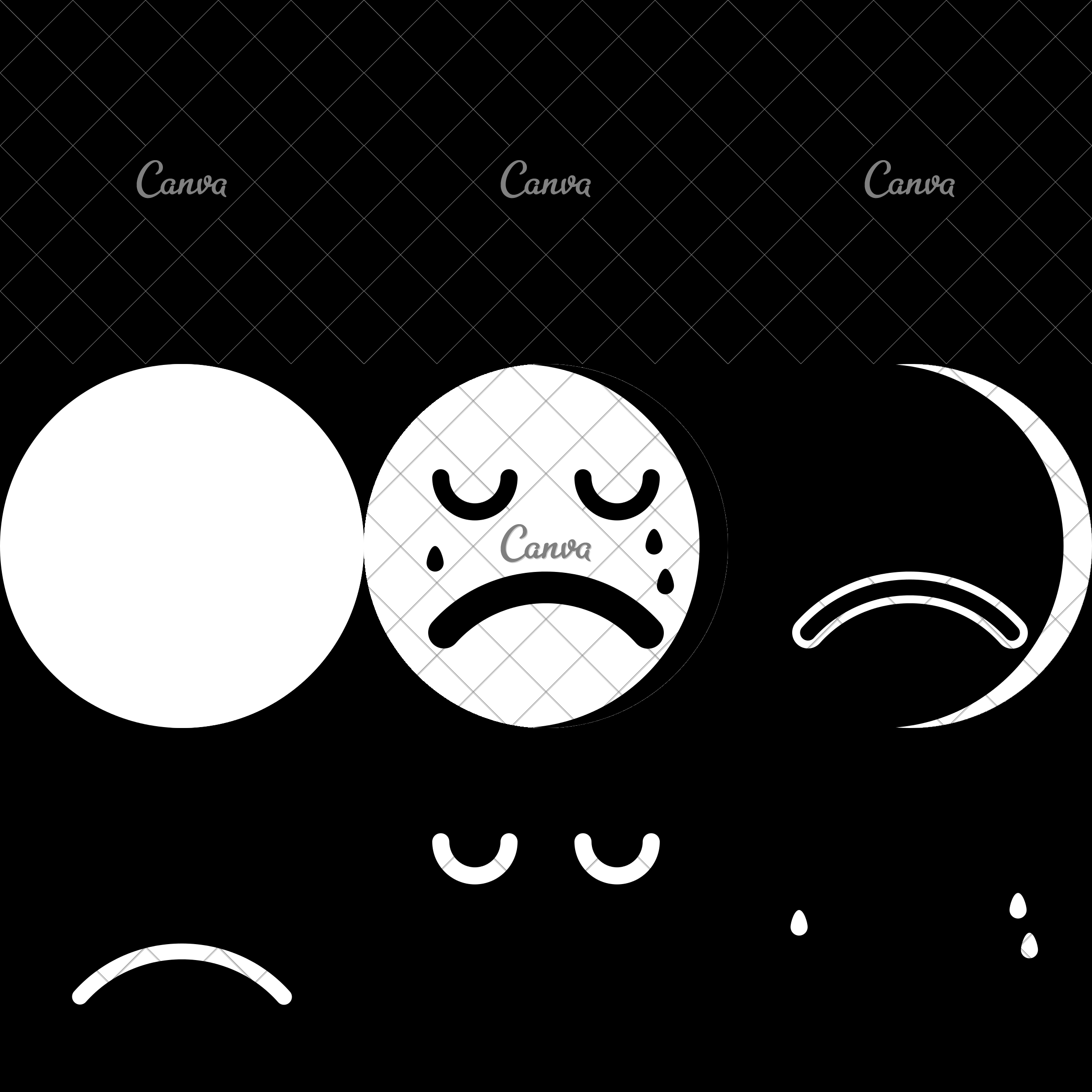 2400x2400 Crying Emoji Vector Icon Illustration