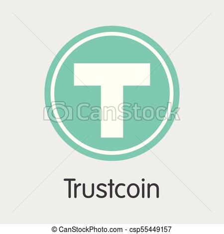 450x470 Trustcoin Blockchain Cryptocurrency. Vector Trst Web Icon